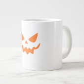 Halloween Pumpkin Face Mug – Cute & Festive Orange Grote Koffiekop (Voorkant rechts)