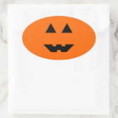 Halloween Pumpkin Face Ovale Sticker (Tas)