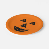 Halloween Pumpkin Face Papieren Bordje (Gekanteld)