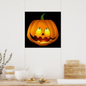 Halloween Pumpkin Face Poster (Keuken)