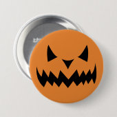 Halloween Pumpkin Face Ronde Button 7,6 Cm (Voorkant /achterkant)