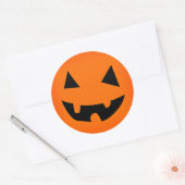 Halloween Pumpkin Face Ronde Sticker (Envelop)