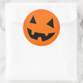 Halloween Pumpkin Face Ronde Sticker (Tas)