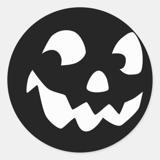 Halloween Pumpkin Face Ronde Sticker (Voorkant)