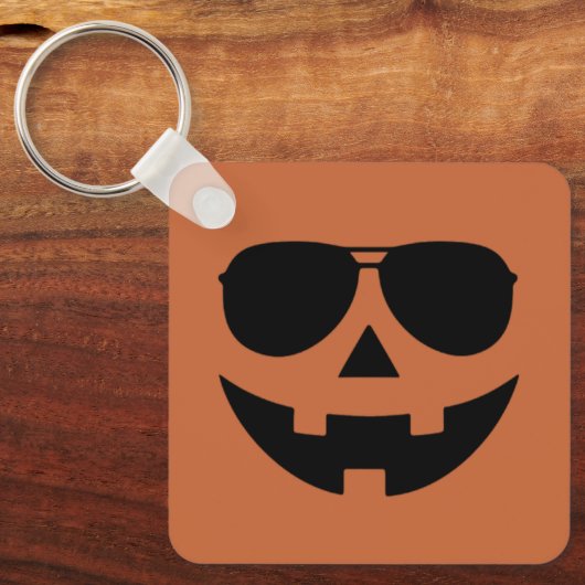 Halloween pumpkin Face Sleutelhanger (Voorkant)