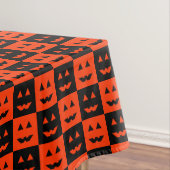 Halloween Pumpkin Face Squares Tafelkleed (Voorbeeld)