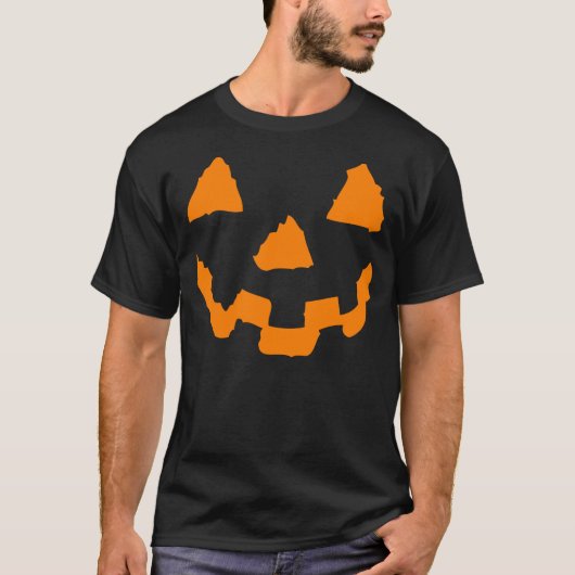 Halloween Pumpkin Face Tshirt (Voorkant)