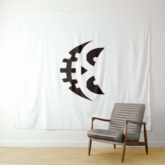 Halloween Pumpkin Face Wandkleed (In Situ (horizontaal))