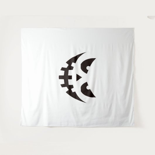 Halloween Pumpkin Face Wandkleed (Voorkant (horizontaal))