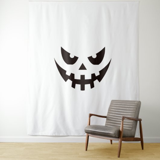 Halloween Pumpkin Face Wandkleed (In situ)