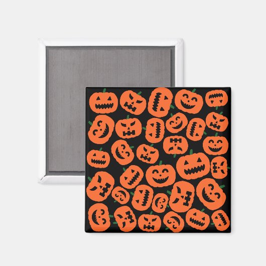 Halloween Pumpkin Faces Magnet (Voorkant / Achterkant)