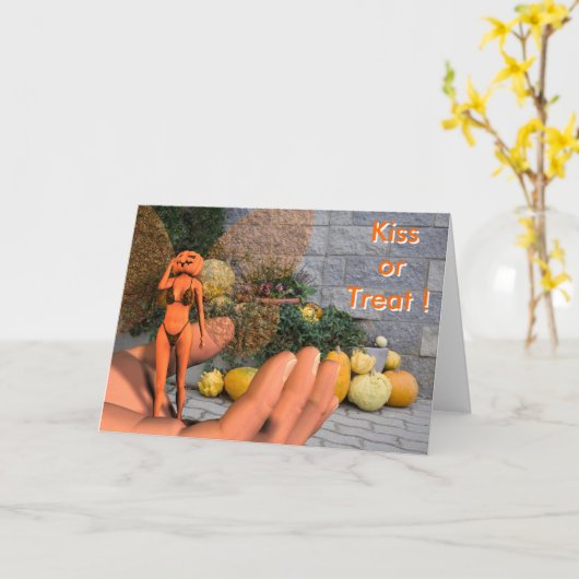 Halloween Pumpkin Fairy Kaart (Gele Bloem)