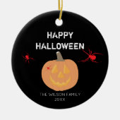 Halloween Pumpkin Family & Year Keramisch Ornament (Voorkant)