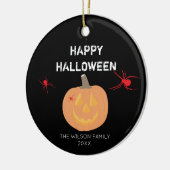 Halloween Pumpkin Family & Year Keramisch Ornament (Links)