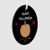 Halloween Pumpkin Family & Year Ornament (voorkant)