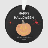 Halloween Pumpkin Family & Year Ornament (voorkant)