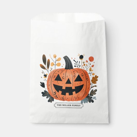Halloween Pumpkin Favoriete Bag Bedankzakje (Voorkant)