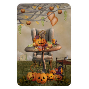 Halloween Pumpkin Feast Fantasy Art Magneet