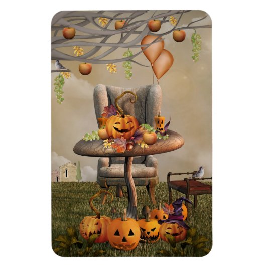 Halloween Pumpkin Feast Fantasy Art Magneet (Verticaal)