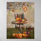 Halloween Pumpkin Feast Fantasy Art Poster (Voorkant)