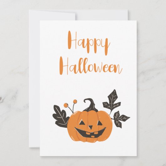 Halloween Pumpkin Feestdagenkaart (Voorkant)