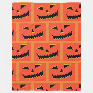 Halloween Pumpkin Fleece Deken
