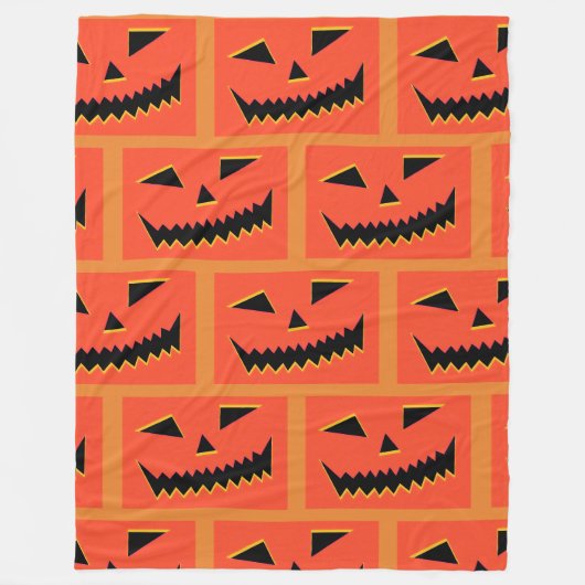 Halloween Pumpkin Fleece Deken (Voorkant)