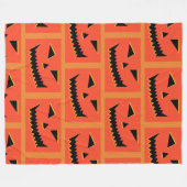 Halloween Pumpkin Fleece Deken (Voorkant (Horizontaal))