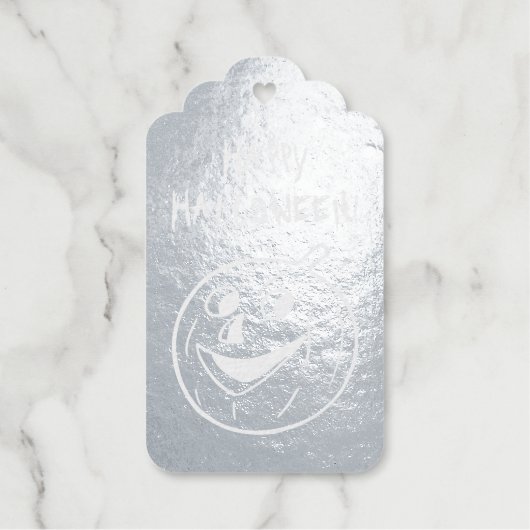 Halloween Pumpkin Folie Gift Labels (Voorkant)