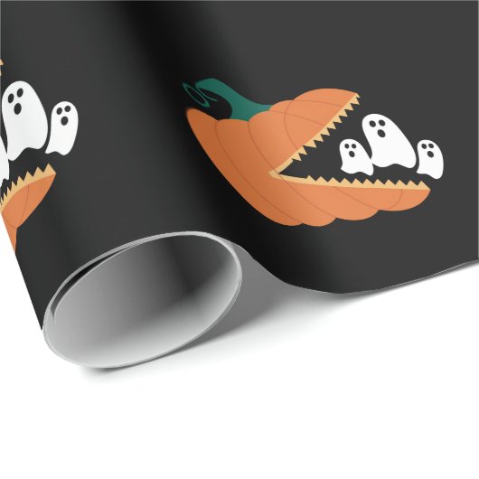 Halloween Pumpkin Funny Ghosts Boys Kinder Cadeaupapier (Rol Hoek)