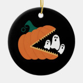 Halloween Pumpkin Funny Ghosts Boys Kinder Keramisch Ornament (Voorkant)