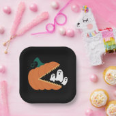 Halloween Pumpkin Funny Ghosts Boys Kinder Papieren Bordje (Feest)