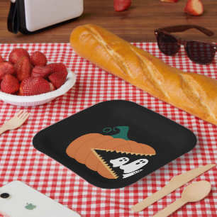 Halloween Pumpkin Funny Ghosts Boys Kinder Papieren Bordje