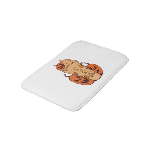 Halloween Pumpkin Funny Halloween Pumpkin Badmat (Gekanteld)