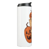 Halloween Pumpkin Funny Halloween Pumpkin Thermosbeker (Gedraaid links)