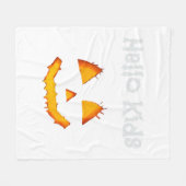 Halloween Pumpkin Funny Hello Kids Fleece Deken (Voorkant (Horizontaal))