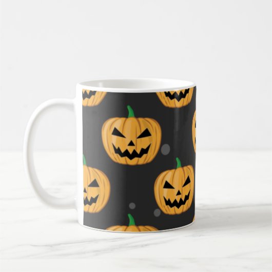 Halloween Pumpkin - Funny Pattern Koffiemok (Links)