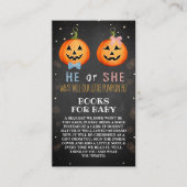 Halloween Pumpkin Gender onthulling partijboekaanv Informatiekaartje (Voorkant)