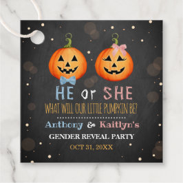 Halloween Pumpkin Gender Reopenbaarmakingsfeest Bedankjes Labels