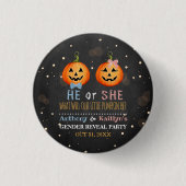 Halloween Pumpkin Gender Reopenbaarmakingsfeest Ronde Button 3,2 Cm (Voorkant)