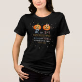 Halloween Pumpkin Gender Reopenbaarmakingsfeest Tri-Blend Shirt (Voorkant)