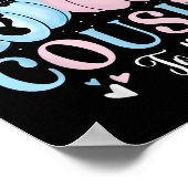 Halloween Pumpkin Gender Reveal He Or She Cousin T Poster (Hoek)