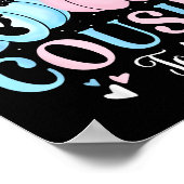 Halloween Pumpkin Gender Reveal He Or She Cousin T Poster (Hoek)