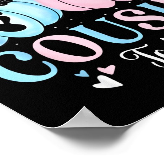 Halloween Pumpkin Gender Reveal He Or She Cousin T Poster (Hoek)