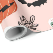 Halloween Pumpkin Ghost Autumn Wrapping Paper Cadeaupapier (Rol Hoek)