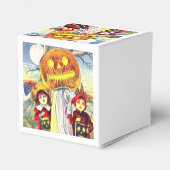 Halloween Pumpkin Ghost Bedankdoosjes (Achterkant)