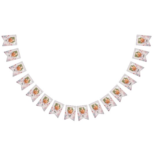 Halloween Pumpkin Ghost Birthday Foto Vlaggetjes (Alle)