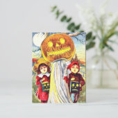 Halloween Pumpkin Ghost Briefkaart (Staand voorkant)