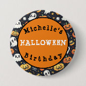  Halloween Pumpkin & Ghost Button (Voorkant)
