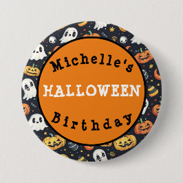  Halloween Pumpkin & Ghost Button